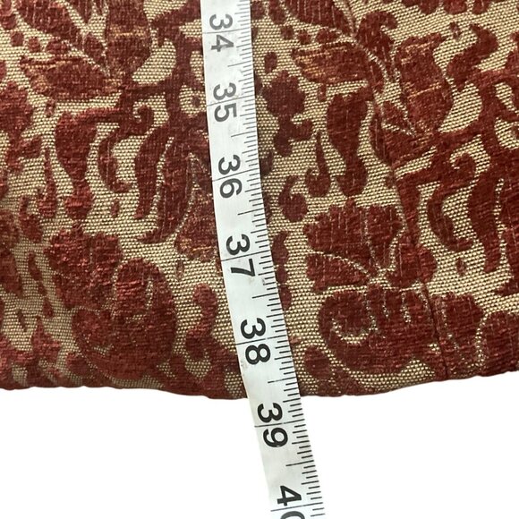 VTG Moda International Y2K Coat Orange Brown Brocade Tapestry Velvet Burnout - Picture 14 of 16